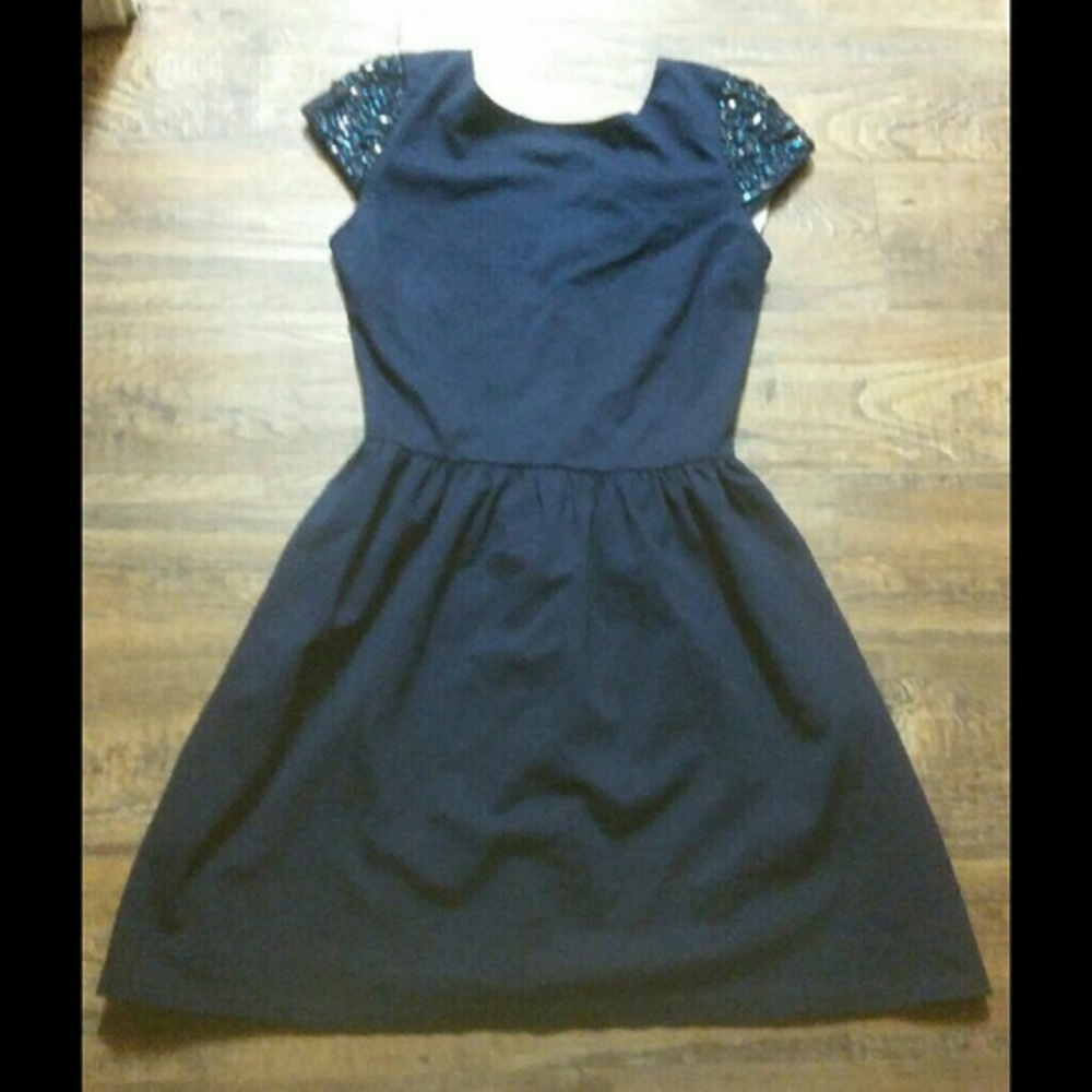NWOT Necessary Objects Navy dress sz Med/6